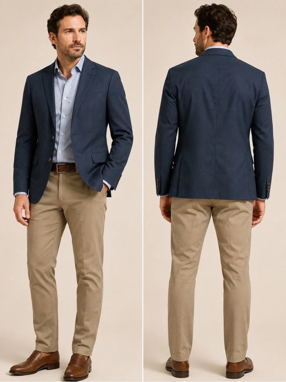 Faherty Blazer Mens L Navy Blue Indigo Dyed Organic Cotton Coolmax Stretch New